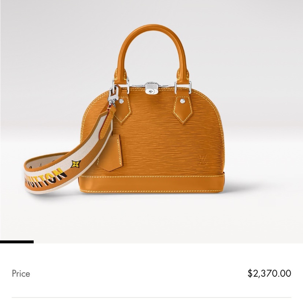 Louis Vuitton Tan Handbag Alma BB GOLD MIEL